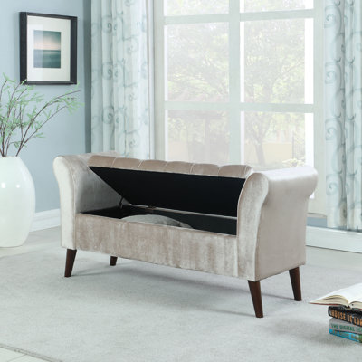 Orin Polyester Blend Upholstered Storage Bench