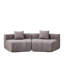 Canapé modulaire courbé en chenille avec 2 coussins - Conception semi-circulaire modulaire pour le salon, la chambre à coucher, le bureau ou le salon-1449336610