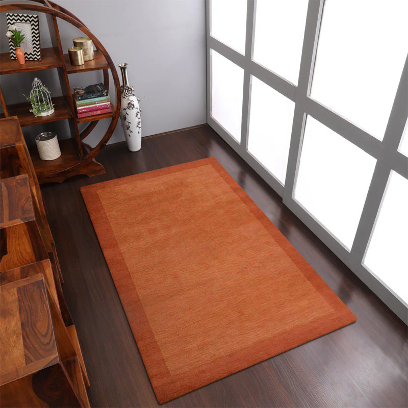 Tapis en laine noué à la main RyHand, Rectangle de 5 pi x 8 pi