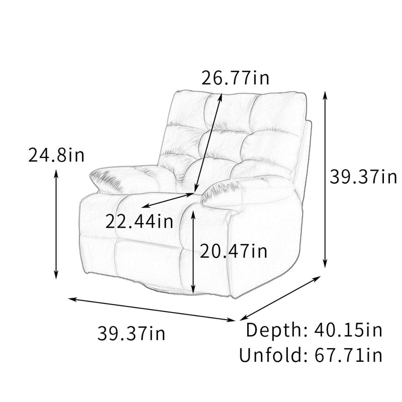 Fauteuil inclinable multifonctionnel Paetynn, Vert