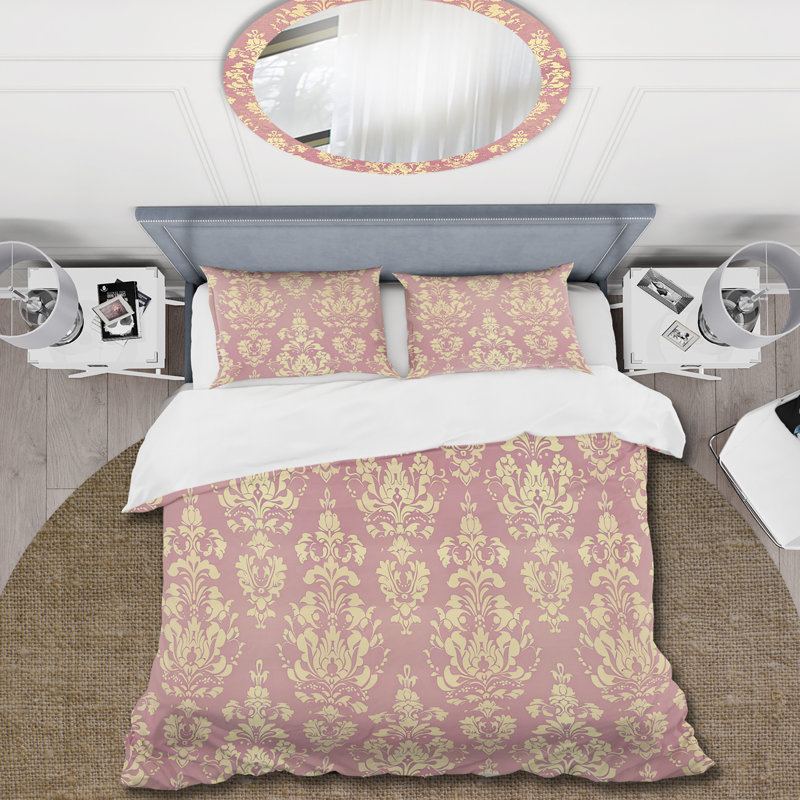 Ensemble de housse de couette Traditional Royal Gold Gold Traditional Damask III