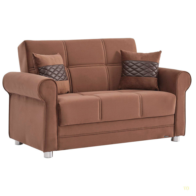 Canapé convertible avec rangement Primenest Liora Collection, Brun-roux