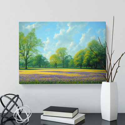Striking Bluebell Field - Wrapped Canvas
