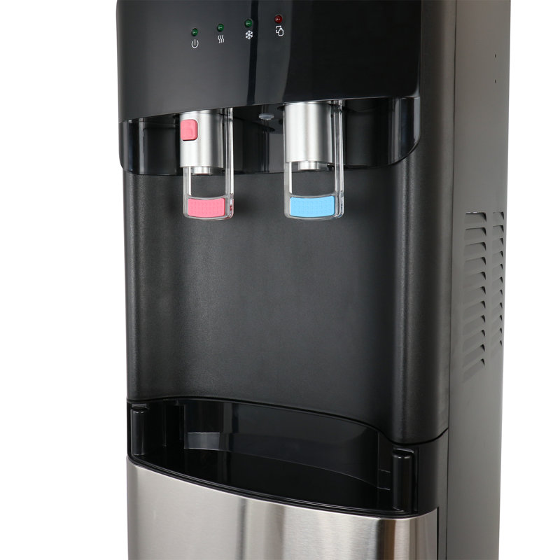 MegaChef Black Bottom Load Hot and Cold Water Dispenser
