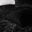 Édredon simple / simple TG en velours noir matelassé à losanges, lavable à la machine