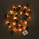 Christmas Garland With LED Lights For Xmas Deocr