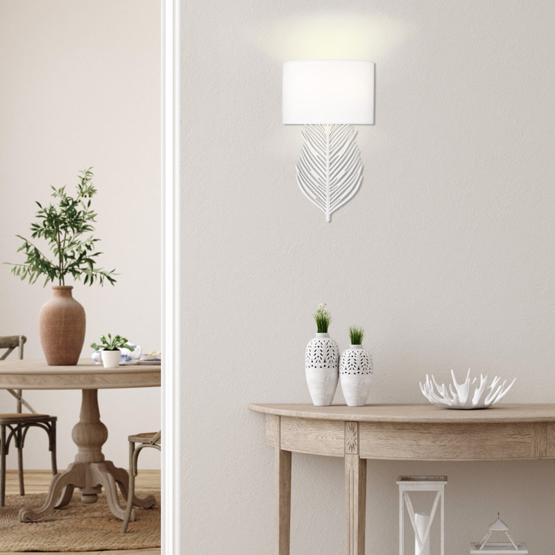 Applique murale en acier Ingelinde, Blanc mat
