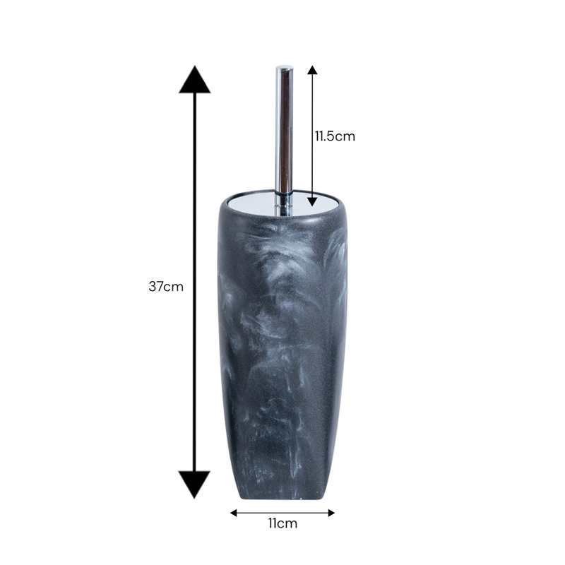Cvetko Free-Standing Toilet Brush and Holder, Grey