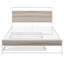 Structure de lit double en métal blanc avec lit gigogne, support d'interface et lattes. Maîtrise. Aucun sommier tapissier requis pour le lit gigogne de la chambre à coucher. Finition. Prise en charge. Attrait rustique moderne. Stable, requis. Extra-2142833554