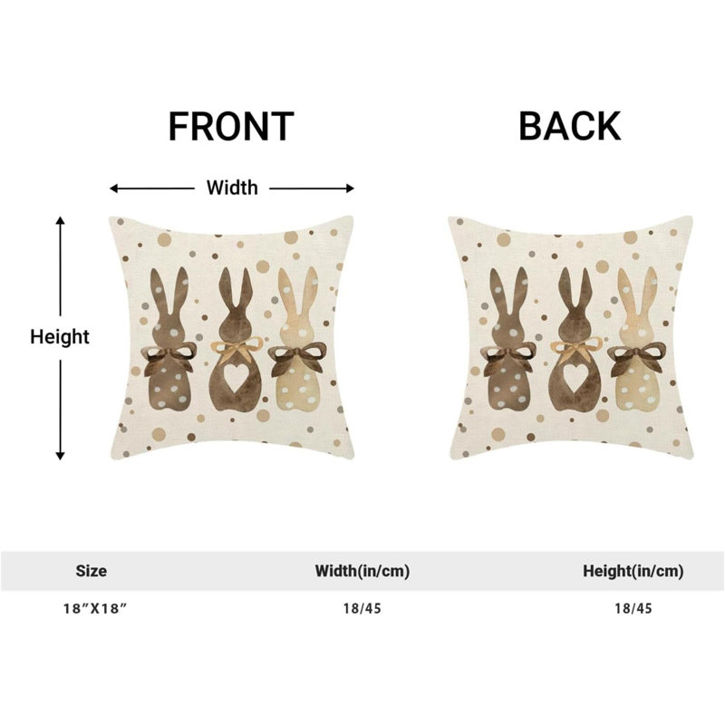 Print Linen Reversible Pillow Cover
