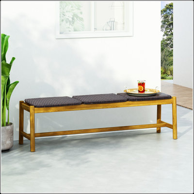 Banc d'extérieur à 3 places CAMBRIA avec construction durable et sièges confortables pour le jardin et le patio
