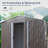 6ft x 5ft Outdoor Metal Storage Shed gray-118170308-118170314