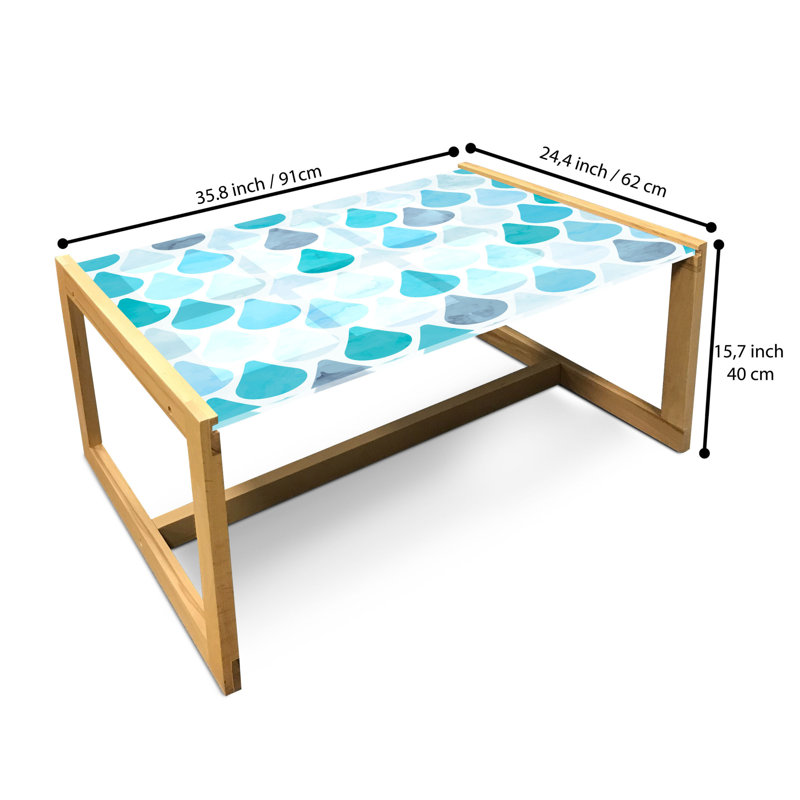 Jakye Sled Coffee Table, 90cm H x 62cm W x 40cm D