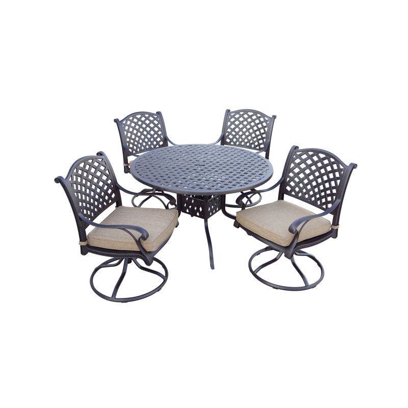 Ryoko 4 - Person Patio Dining Set with Round Table , Cushions Included