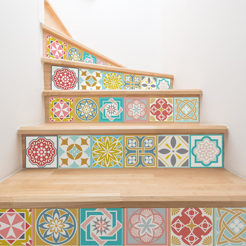 96.77cm W x 96.77cm L PVC Peel and Stick Mosaic Tile