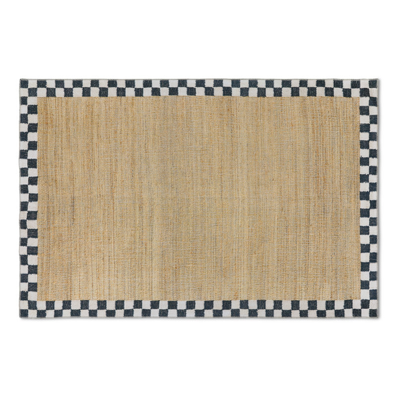 Naturals Check Washable Rug, Rectangle 5' x 7'6"