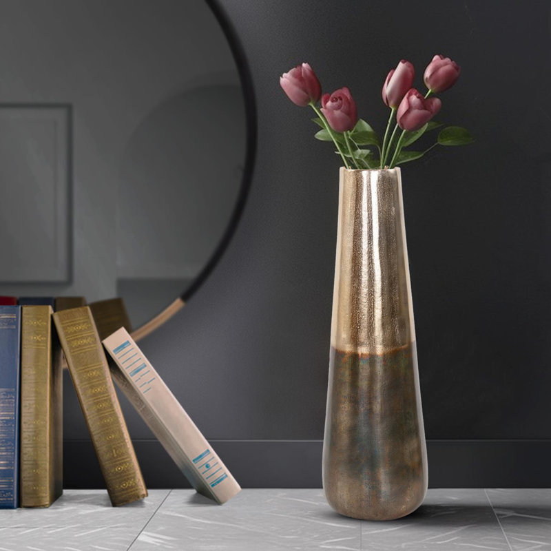 Golden Ore Torpedo Shape Vase