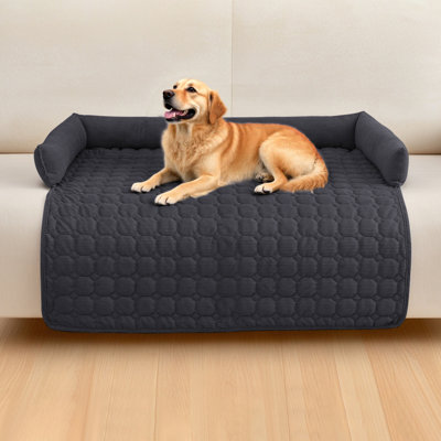 Minimalist Corduroy Pet Sofa Cushion With Pillow - Non-Slip, Comfortable Dog Cat Bed Cover For Couches & Furniture