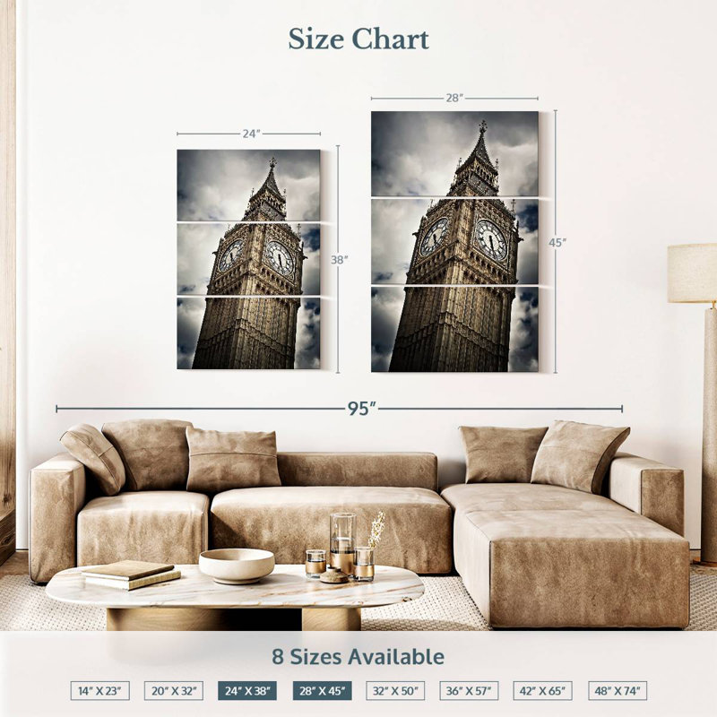 Lilie Big Ben Vignette, 38" H x 24" W