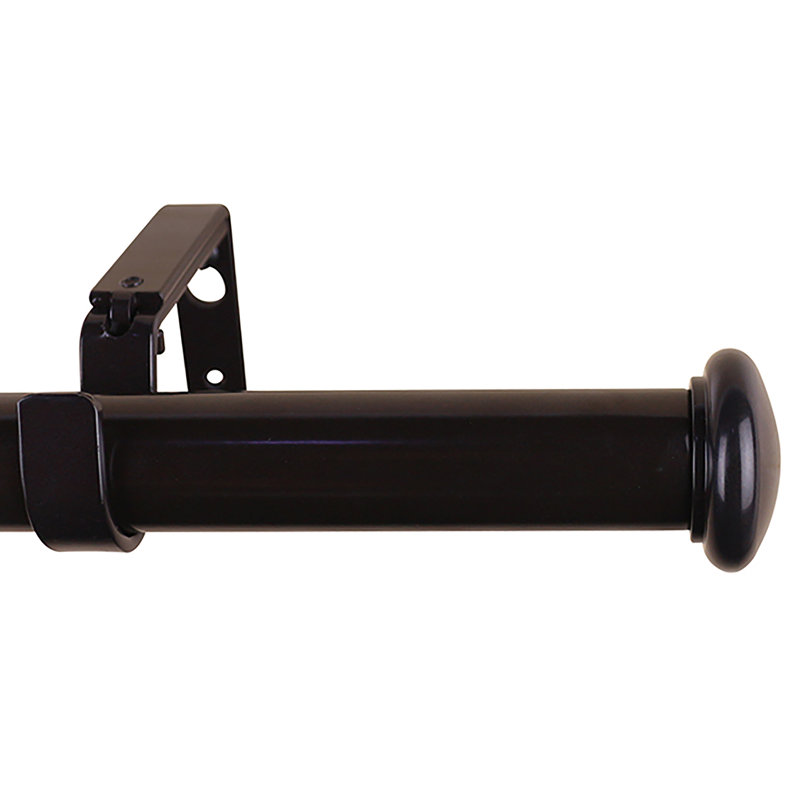 Tringle à rideaux simple réglable 28 po à 48 po 1 po Anyia, 28" - 48", Bronze frotté à l'huile