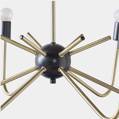 Luminaire suspendu en métal à 6 têtes