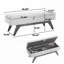 Banc rembourré en similicuir avec 4 pieds-604296614