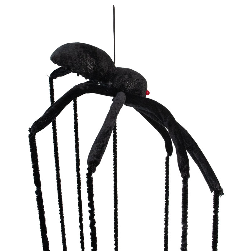 Décoration d'Halloween araignée noire 6 pi