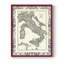 Carte encadrée de l'Italie, reproduction encadrée - bois massif-776061395-776061398