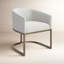 Chaise avec accoudoirs rembourrée en tissu Wiley-1884158483