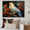 Beige Blue Parrot Vibrant Plumage Pastoral I - Animals Wall Decor
