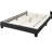 Modern Queen Size Bed, Charcoal Wool, Channel Tufting, No Box Spring, Led Headboard Wool Full Upholstered, Bedroom Furniture,