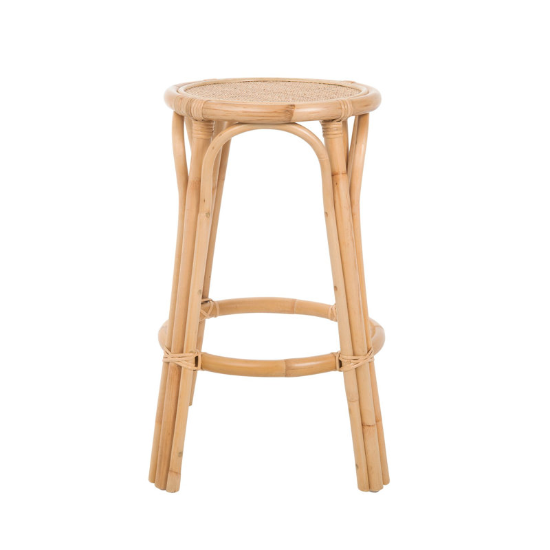 Tabouret de bar et de comptoir Rosita, Tabouret de comptoir (siège d'une hauteur de 26 p, Naturel