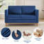  Causeuse rembourrée en velours 60 po Mid Century-362177946