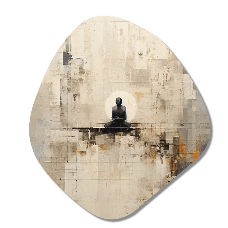 Méditation abstraite, art mural asymétrique en forme de nébuleuse, H 35 po x l 31 po x P 1 po