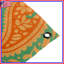 Tapisserie murale orange à motif cachemire floral - Décoration murale cachemire-762627306