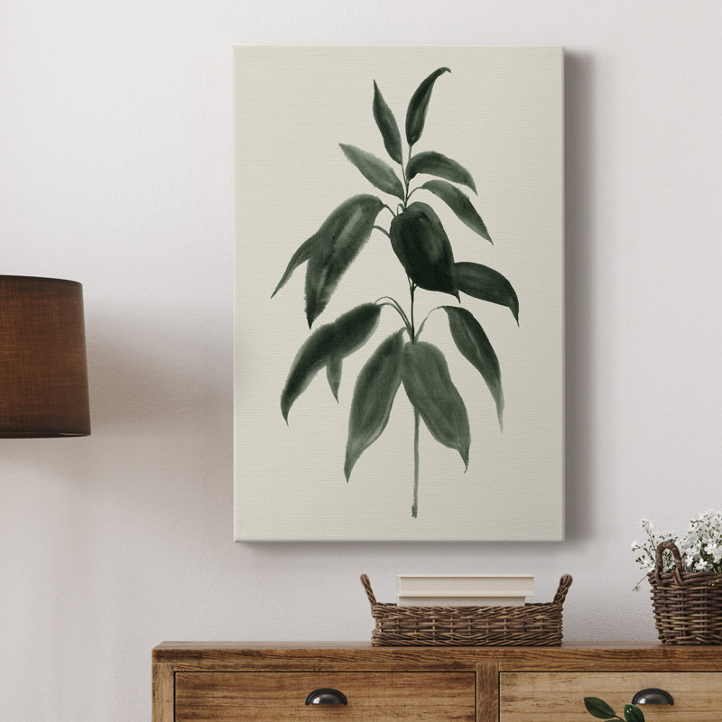 Doux verdure II - peinture sur toile tendue, H 60 po x l 40 po x P 1 po