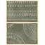 Mid-Century «Olive Green Tones Abstract Modern Dot Matrix Geometric», 2 pièces-100136564-100136561