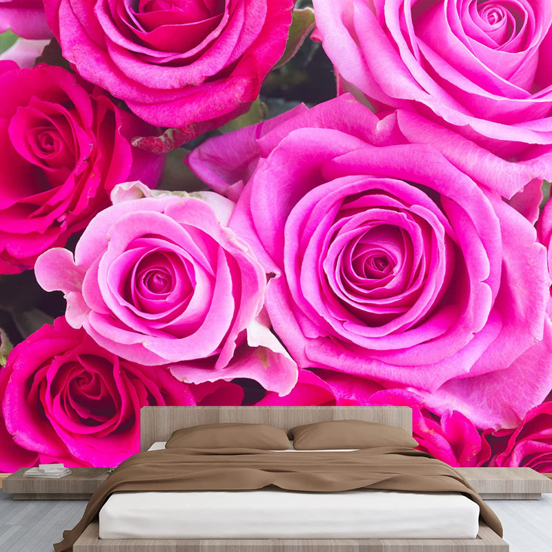 Élégante fleur rose M12, L 100 po x l 144 po