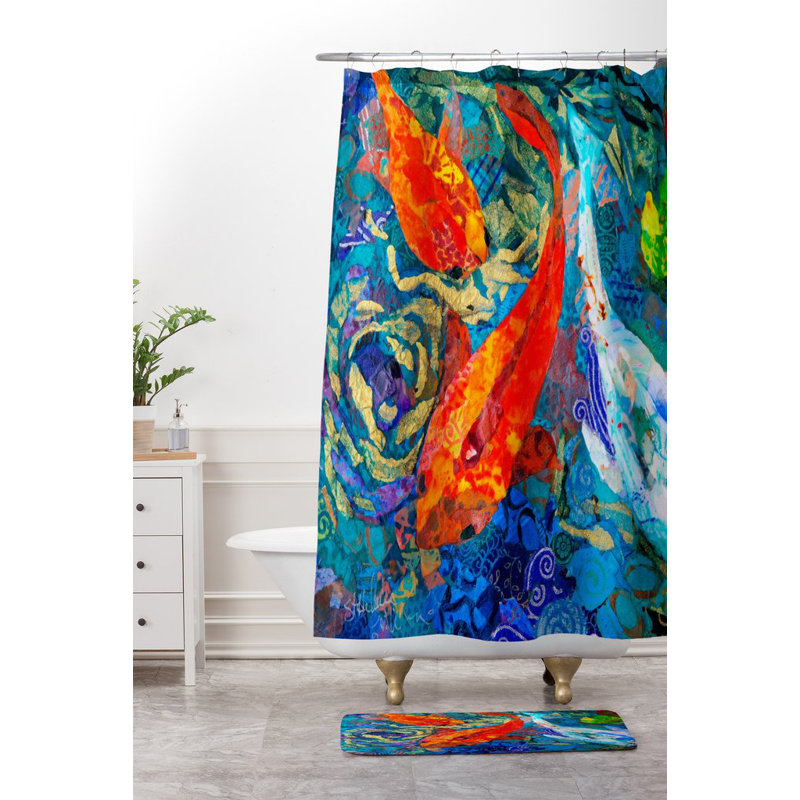 Tapis pour salle de bain koi nelson