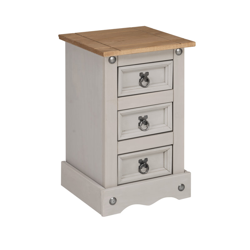 Moresby 35 cm W Solid Wood Bedside Table