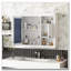 Armoire de salle de bain murale avec miroir, armoire avec 3 tablettes réglables