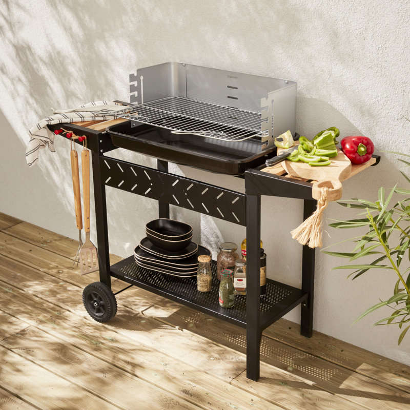 Dakota Fields Canoochee 113cm W Barrel Charcoal Grill