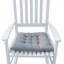 Chaise berçante en bois BLANC, sans passe-partout