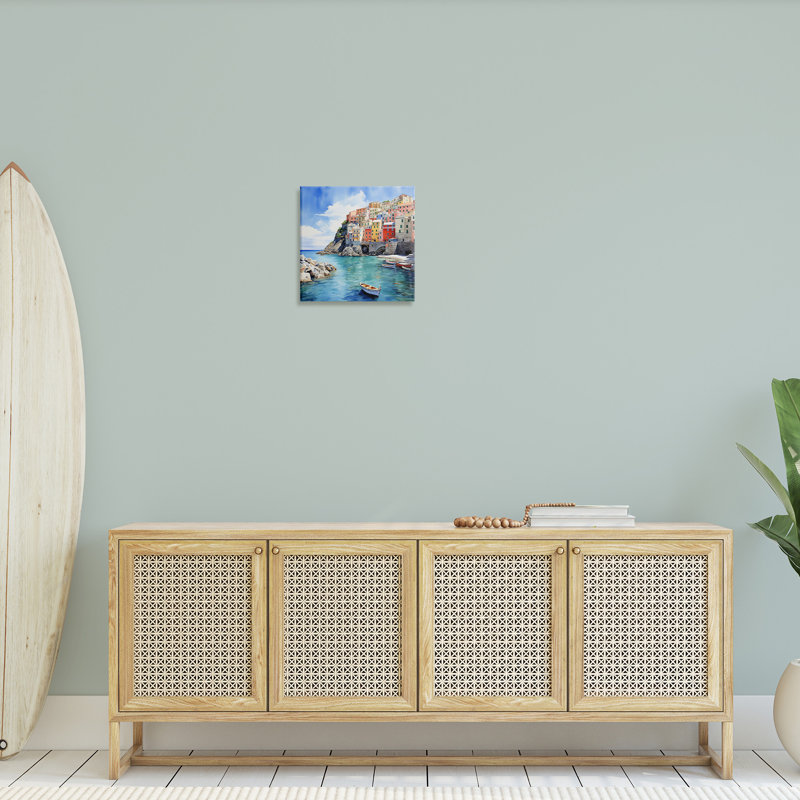 Cinque Terre Port par LSR Design Studio, H 17 po x l 17 po x P 1,5 po