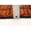 Tapis orange / bleu marine en laine fait à la main