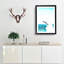 Jumping Dolphin Abstract Art - Picture Frame Graphic Art Print-55767525-55767528
