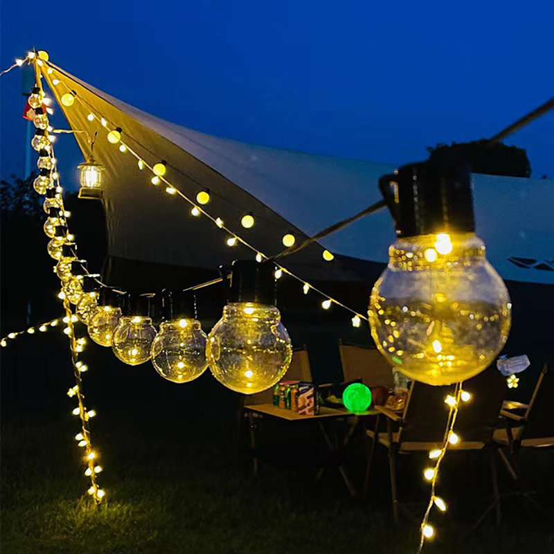 LED Solar Powered Cord String Light, 40 Lamps - 10 Metre Long