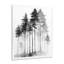 «Black and White Tall Pine Tree Forest», reproduction d'art sur toile Nature-557112890-557112899-778958432