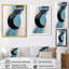 «Shadow Balance Blue and Black - Abstract Modern Waves», reproduction d'art murale-756918208-756918238