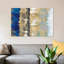 «Resonate in Gold & Blue», reproduction d'art sur toile tendue-74875651-74875652-74875653